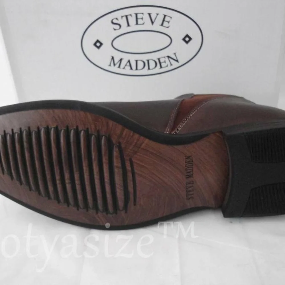 STEVE MADDEN‎ MACHHO LEATHER CASUAL CHELSEA BOOTS